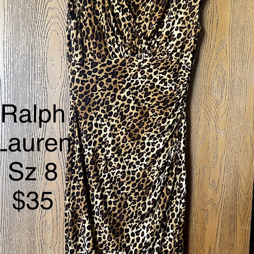 Ralph Lauren Brown and Black Midi Dress